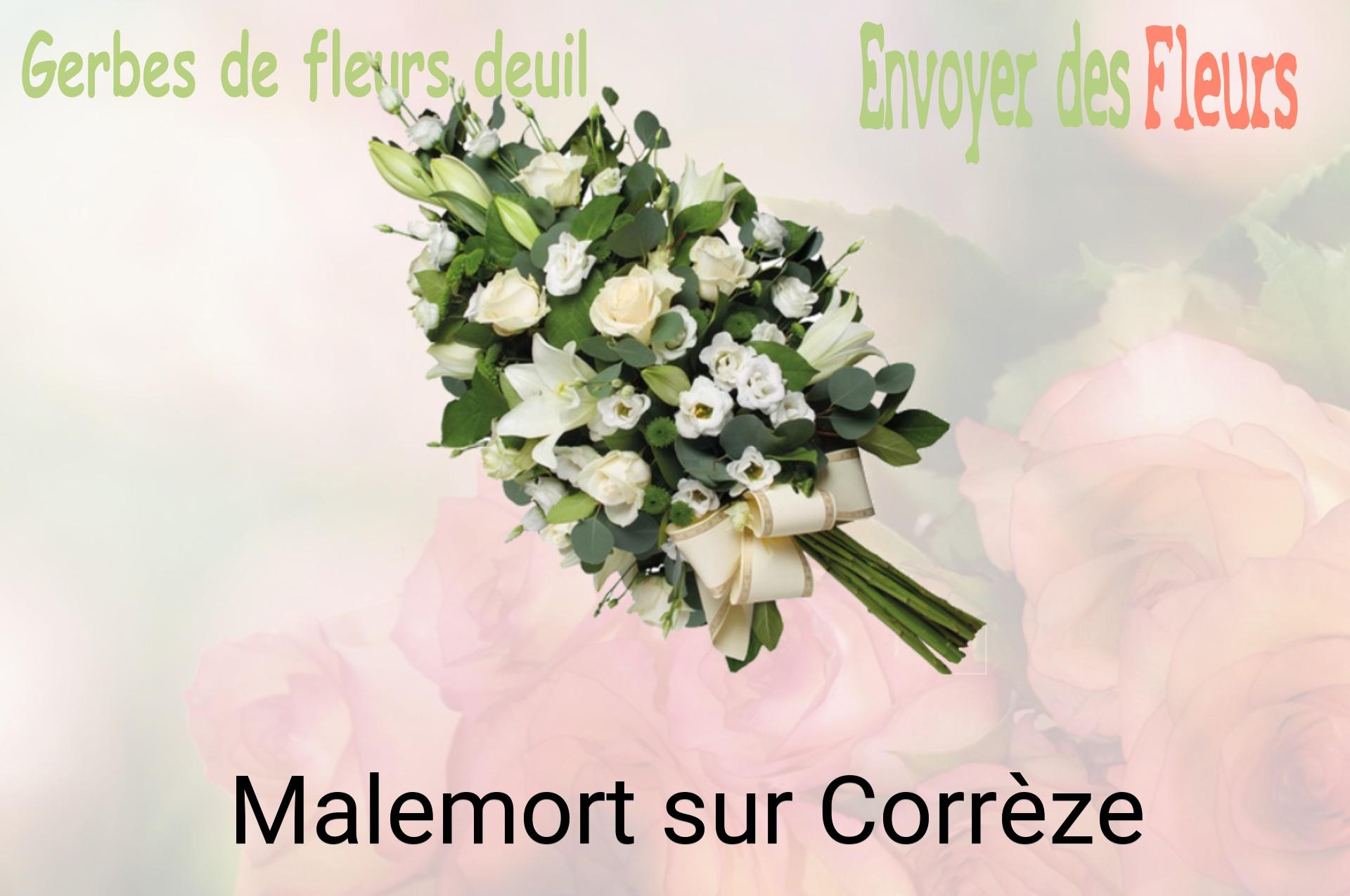 Gerbe de fleurs de deuil livrée à Malemort-sur-Corrèze